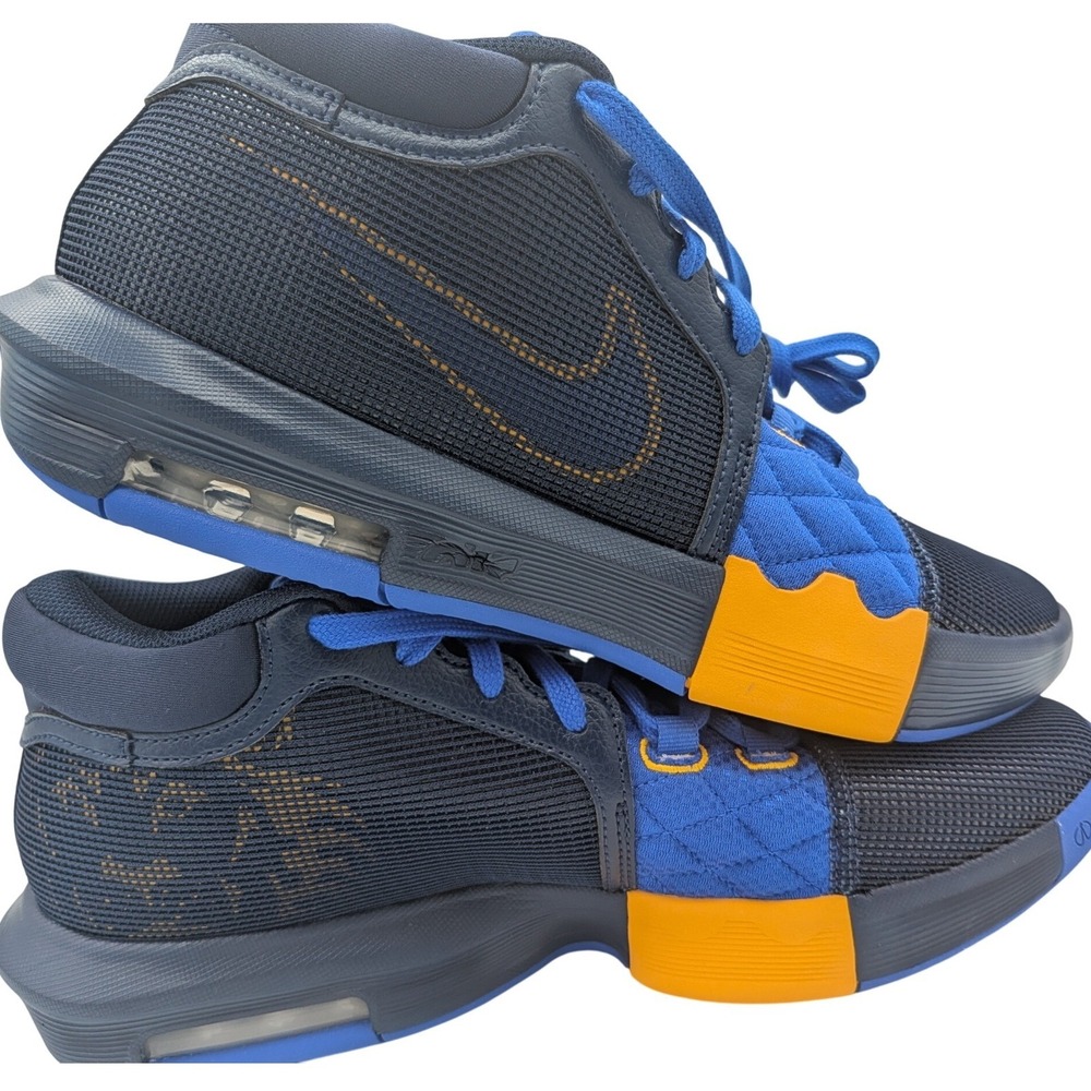 Nike Lebron Soldier‎ XIII 11 Men's Basketball Shoes Navy Blue Orange Lion Logo - Picture 7 of 14